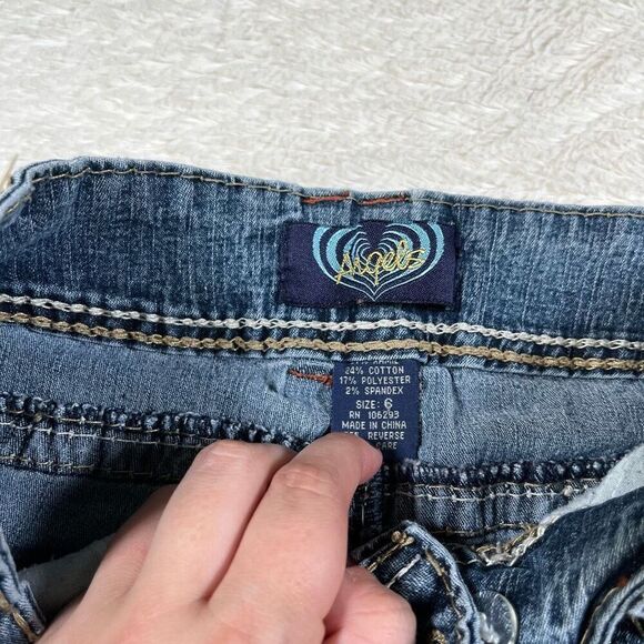 Vintage Y2K Angels Cropped Capri Denim Jeans - Picture 6 of 9